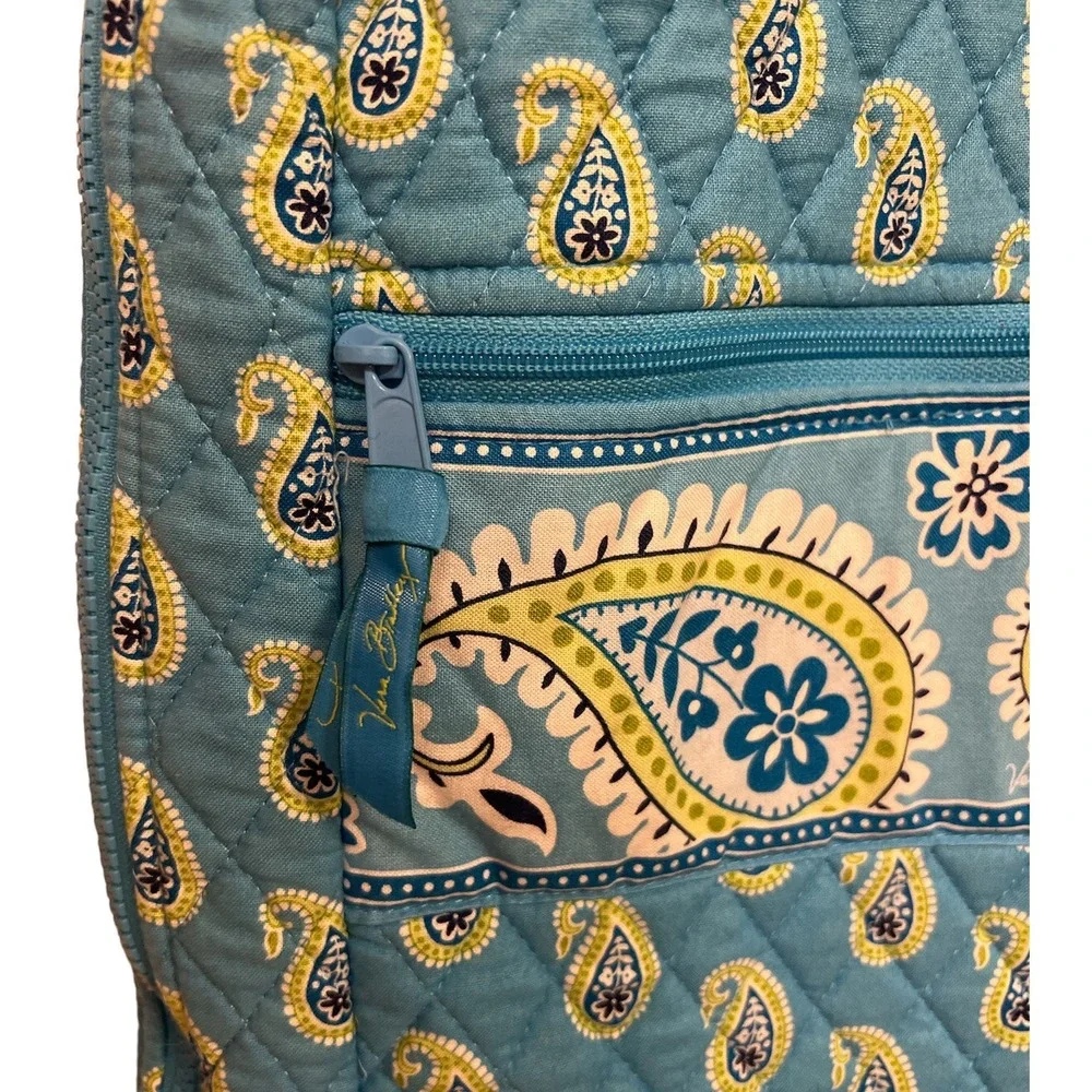 Vera Bradley Bermuda Blue Paisley Print Quilted Hanging Long Garment Bag Retired